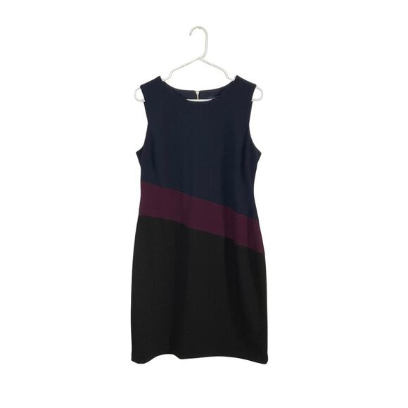 Tommy Hilfiger Dresses & Skirts - Tommy Hilfiger Colorblock Sleeveless Sheath Dress Size 12 Large Fitted Stretch
